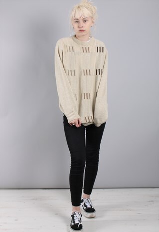 VINTAGE ABSTRACT CRAZY PATTERN JUMPER
