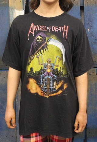 VINTAGE 80S ANGELS OF DEATH T SHIRT