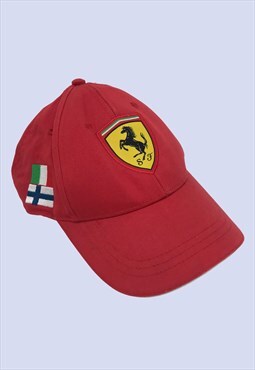 Ferrari Red Cotton Motorsports Snapback Baseball Cap