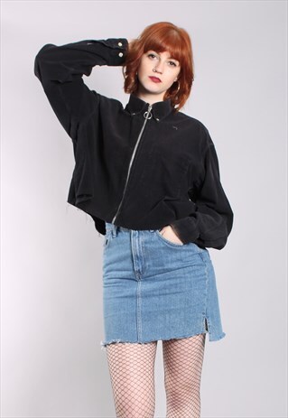 VINTAGE 90S CROPPED CORD ZIP SHIRT