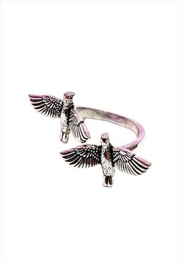 Silver Dual Bird Ring Adjustable