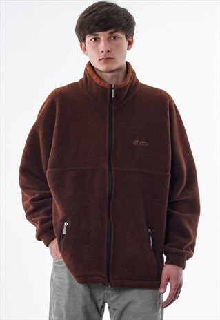 VINTAGE BARBOUR FULL ZIP JACKET 90S BROWN