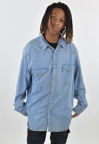 VINTAGE 90S BLUE LEVI'S DENIM SHIRT