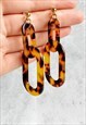 SASSY TORTOISESHELL RETRO ACRYLIC EARRINGS 