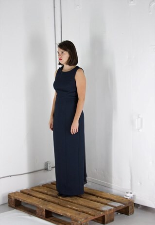ON SALE PROM NAVY DRESS / SLEEVELESS MESH DRESS