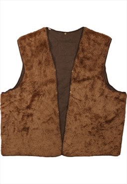 Vintage 90's Barbour Gilet Vest Sleeveless Button Up Brown