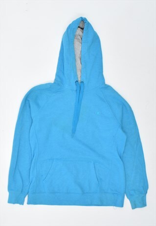 VINTAGE 90'S CHAMPION HOODIE JUMPER BLUE