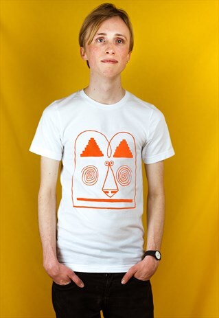 DOODLE FACE WHITE T-SHIRT