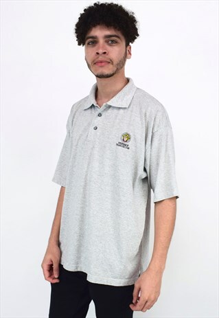 VINTAGE 90'S VERSACE GREY POLO SHIRT