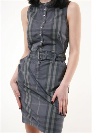 90S VINTAGE BURBERRY BRIT SLEEVELESS MINI DRESS 435