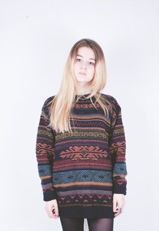VINTAGE OVERSIZED KNITTED JUMPER