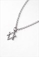 STAR OF DAVID NECKLACE SILVER LINK CHAIN JEWISH GIFT FOR HER