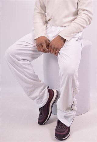 VINTAGE NIKE TRACKSUIT TROUSERS WHITE