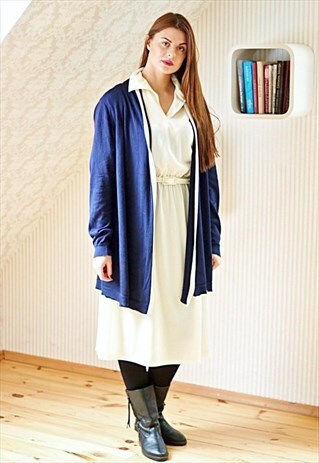 VINTAGE RALPH LAUREN NAVY CARDIGAN