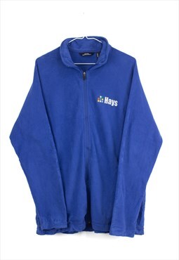 Vintage Lands End Zip up Fleece Jumper in Blue L