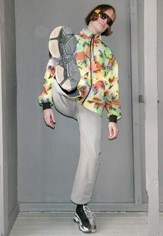 VINTAGE NEON RAVE JACKET / 1990S
