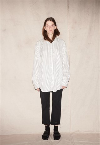 90S NORMCORE I DON'T CARE STRIPED LIKE BALENCIAGA SHIRT