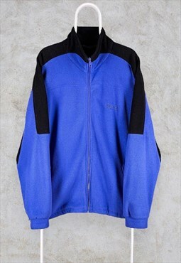 Vintage Regatta Fleece Blue Black Jacket Large