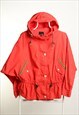 Vintage Guess Windbreaker Hoodied Jacket Red