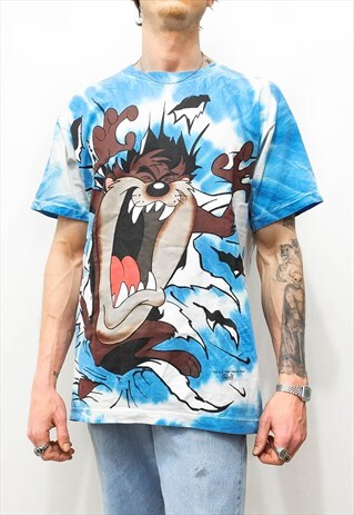 TAZ LOONEY TUNES VINTAGE TIE DYE 1995 RARE TSHIRT