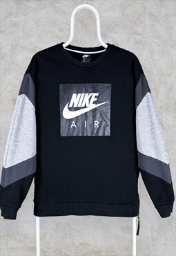 Nike Air Sweatshirt Black Grey Spell Out Men's Small