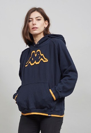 VINTAGE NAVY 90'S KAPPA HOODIE
