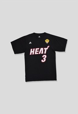 Vintage 00s Adidas Miami Heat T-Shirt in Black