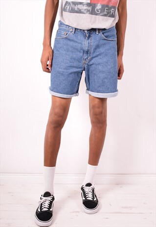 LEVI'S 550 MENS VINTAGE DENIM SHORTS W34 BLUE 90S
