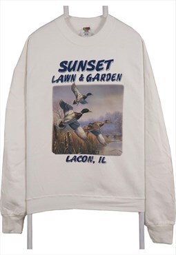 Vintage 90's Fruit of the Loom Sweatshirt Sunset Crewneck