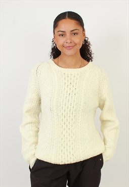 Vintage white chunky knit jumper
