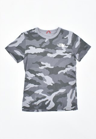 VINTAGE 90'S THE NORTH FACE T-SHIRT TOP CAMO GREY
