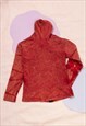 VINTAGE HOODIE 90S TIE DYE GOA RAVE JUMPER IN RED