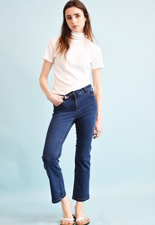 90'S RETRO STONEWASH REGULAR WAIST STRAIGHT DENIM JEANS