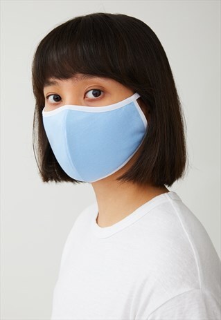 MULTI-USE WASHABLE PROTECTIVE FACE COVERING IN BLUE X2 MASKS