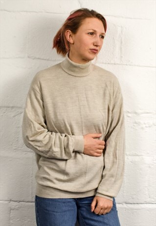 VINTAGE LAMBSWOOL ROLL NECK JUMPER