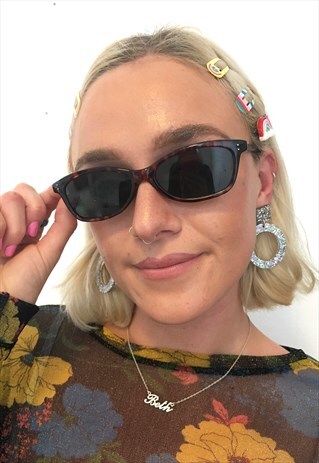 VINTAGE 1990S BROWN SLIM WAYFARER SUNGLASSES