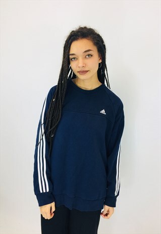 ADIDAS CLASSIC 3 STRIPE EMBROIDERED SWEATSHIRT