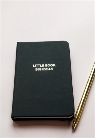 'LITTLE BOOK, BIG IDEAS' A6 BLACK HARDCOVER NOTEBOOK