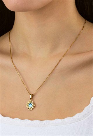 SEPTEMBER BLOSSOM PENDANT & ADJUSTABLE CHAIN GOLD