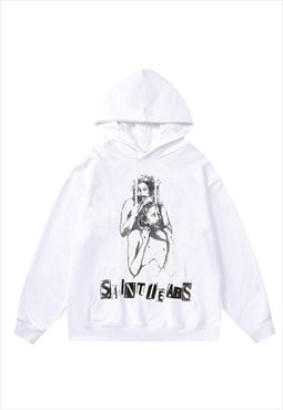 Gothic hoodie grunge pullover premium saint Jesus jumper 