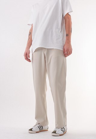 VINTAGE VERSACE PANTS TROUSERS 90S BEIGE