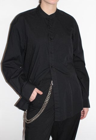 CHRISTIAN DIOR BLACK BUTTON UP SHIRT
