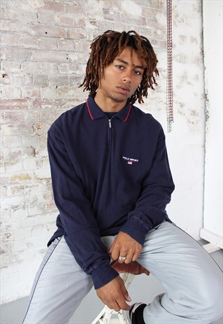 VINTAGE RALPH LAUREN POLO SPORT 1/4 ZIP LONG SLEEVED POLO