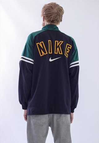 RARE 90S VINTAGE MENS NIKE BIG LOGO TRACK TOP JACKET