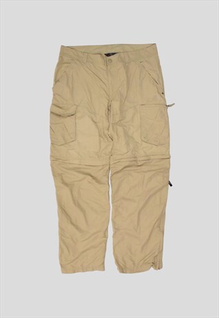 VINTAGE THE NORTH FACE BAGGY CARGO TROUSERS IN CREAM