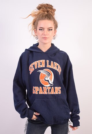VINTAGE RUSSELL ATHLETIC SEVEN LAKES SPARTANS HOODIE JUMPER