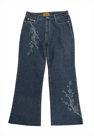Y2K FLORAL JEANS