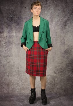 90s double breasted blazer in elegant style and green color
