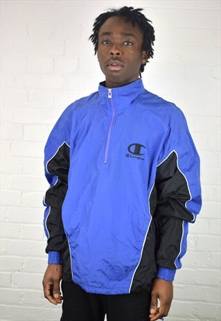 VINTAGE 90'S CHAMPION 1/4 ZIP PULLOVER JACKET