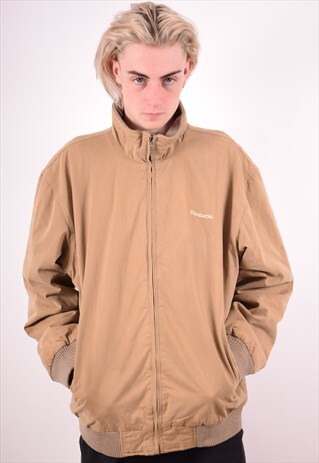 REEBOK MENS VINTAGE JACKET XL BROWN 90S